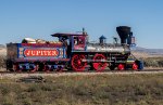 CPRR 60 - Jupiter  backs into position for  the day's run-bys and poses with its counterpart locomotive UP 119